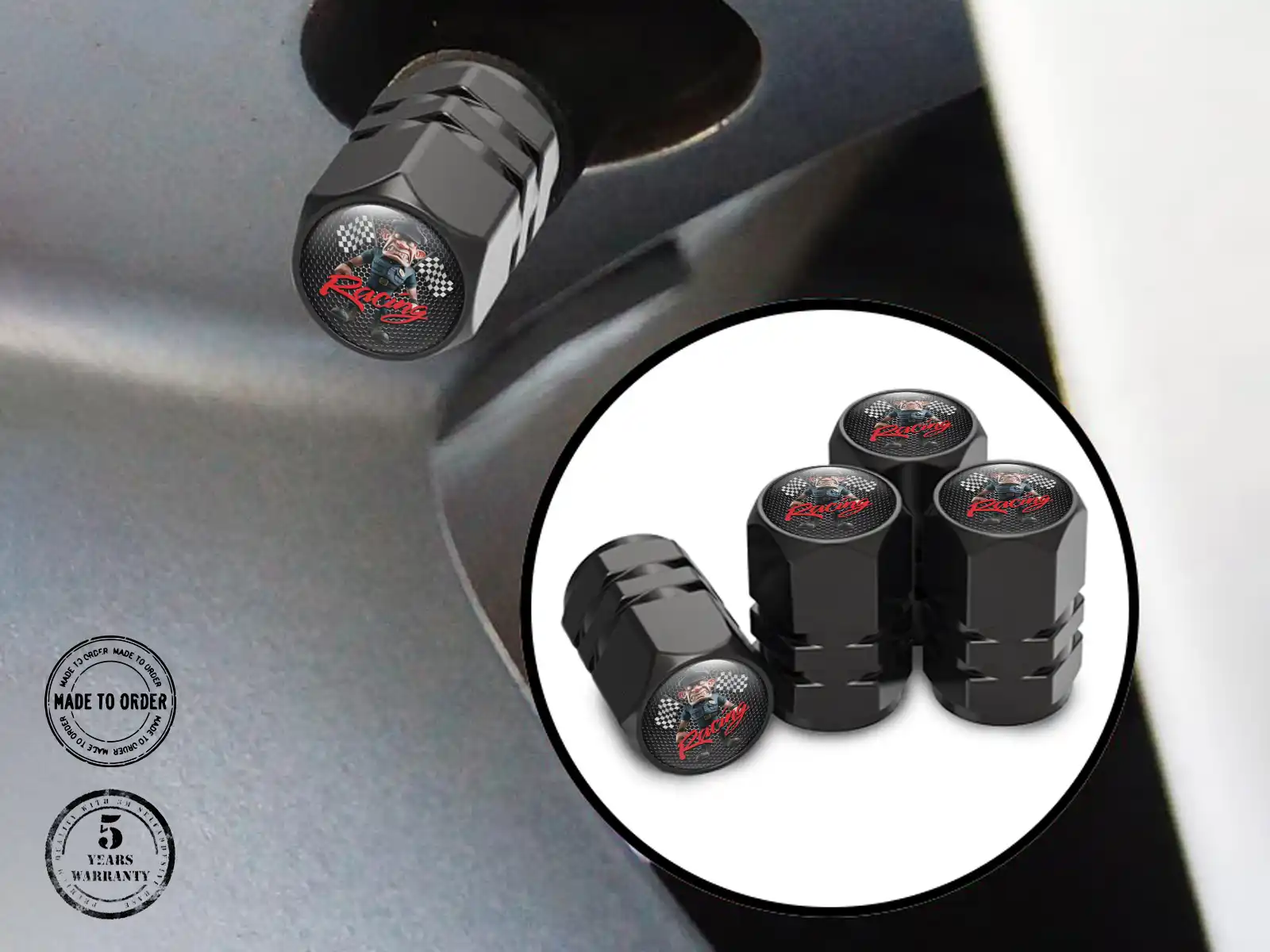 Tyres Valve Caps for Bicycle Customizable Style